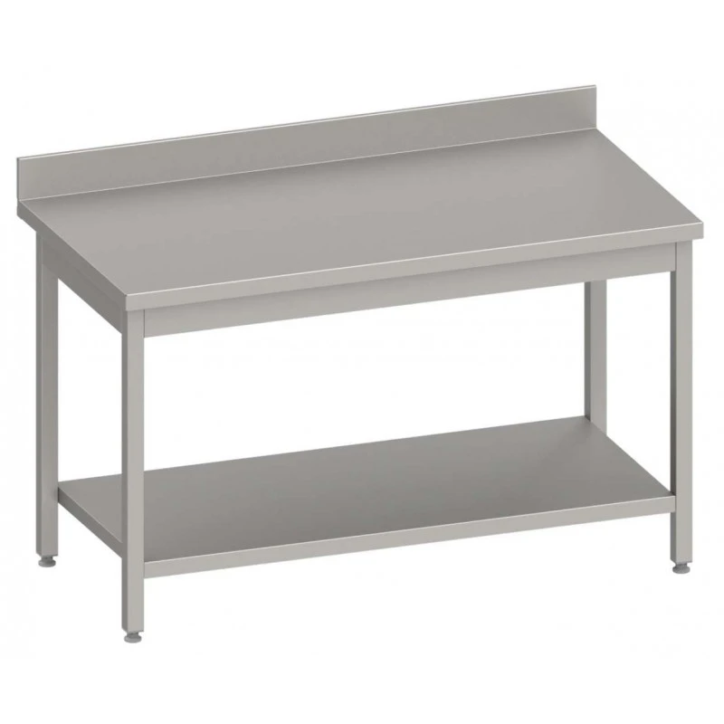 mobiliario-contract-mesa mural acero inoxidable aisi 201 con estante 1500x600x850 mm mm156 linea varsovia
